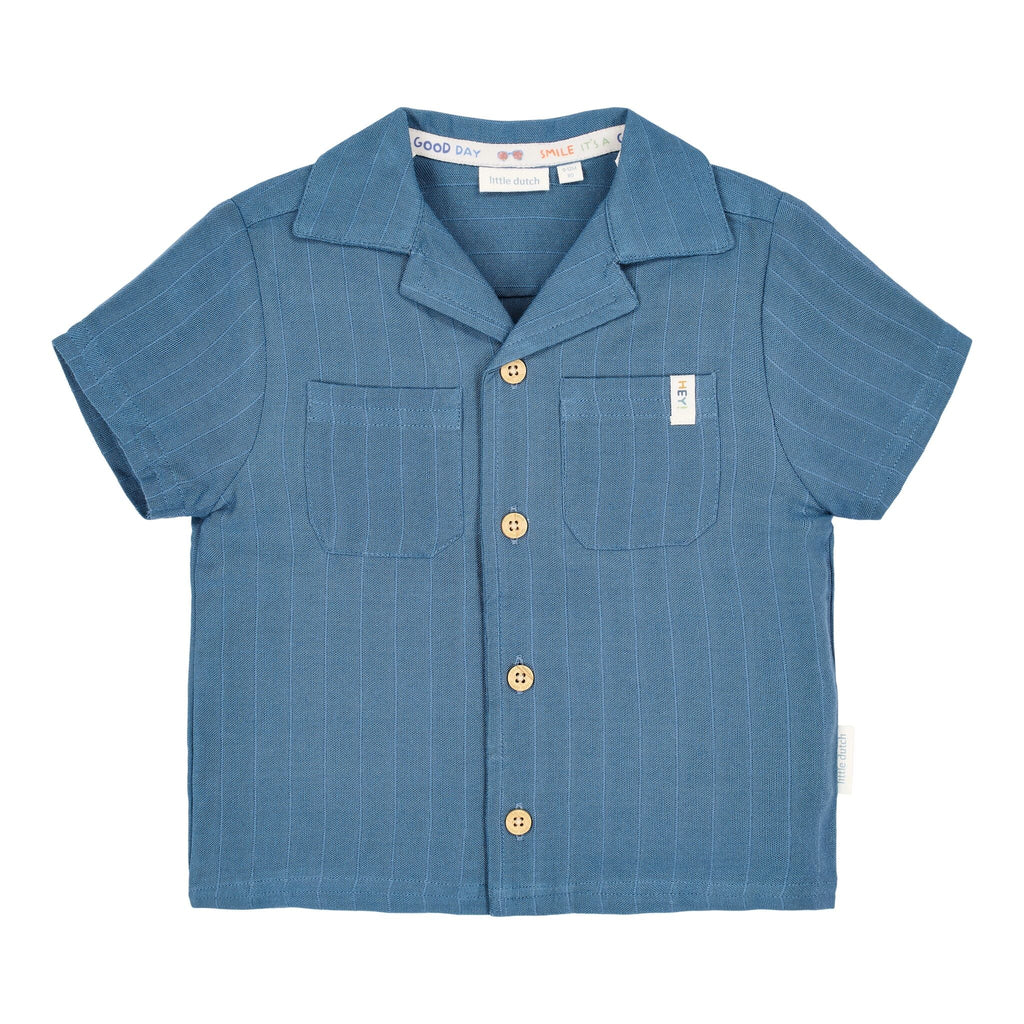 Blouse - Korte mouw - Blauw