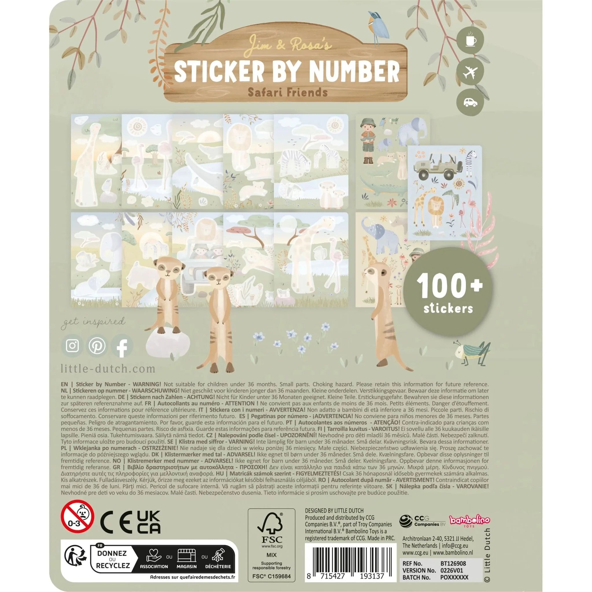 Stickerboek op nummer - Rosa