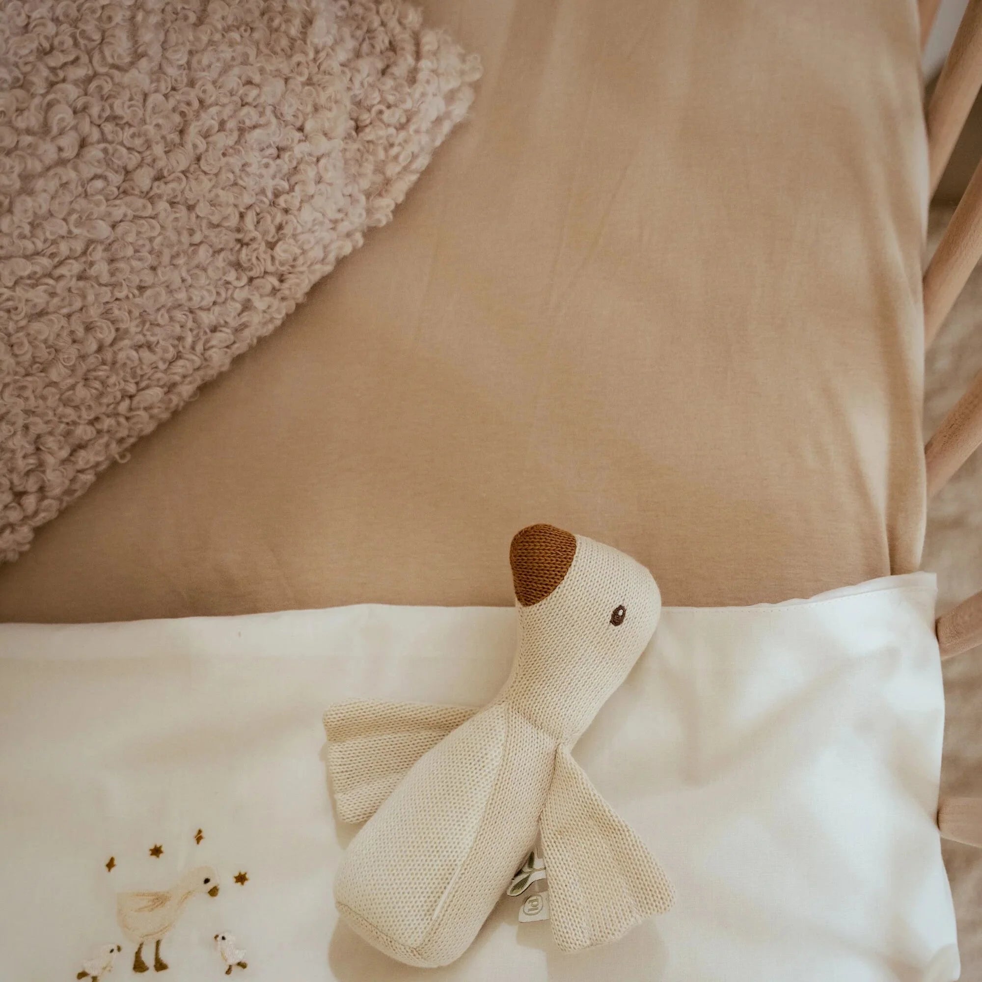 Ledikant hoeslaken - Beige - Essentials