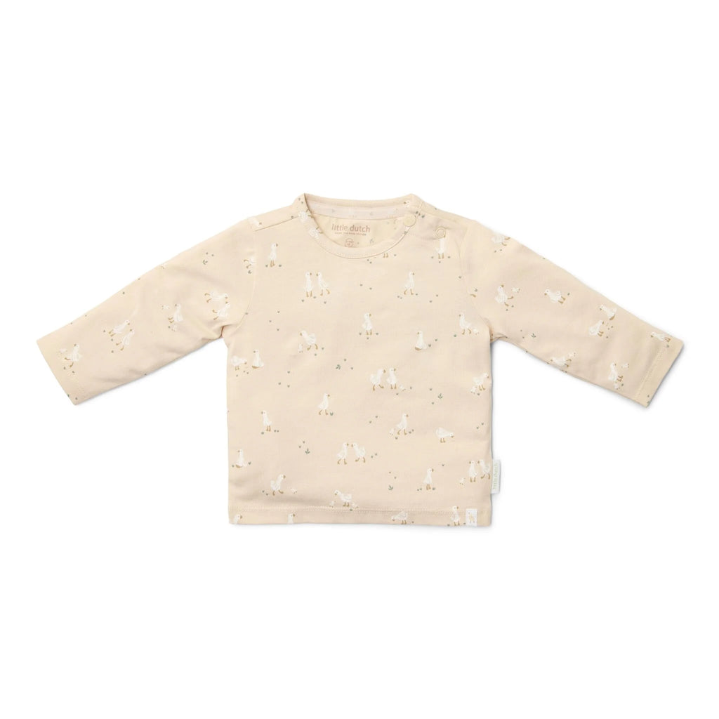 Shirt lange mouw - Beige - Newborn Naturals - Little Goose