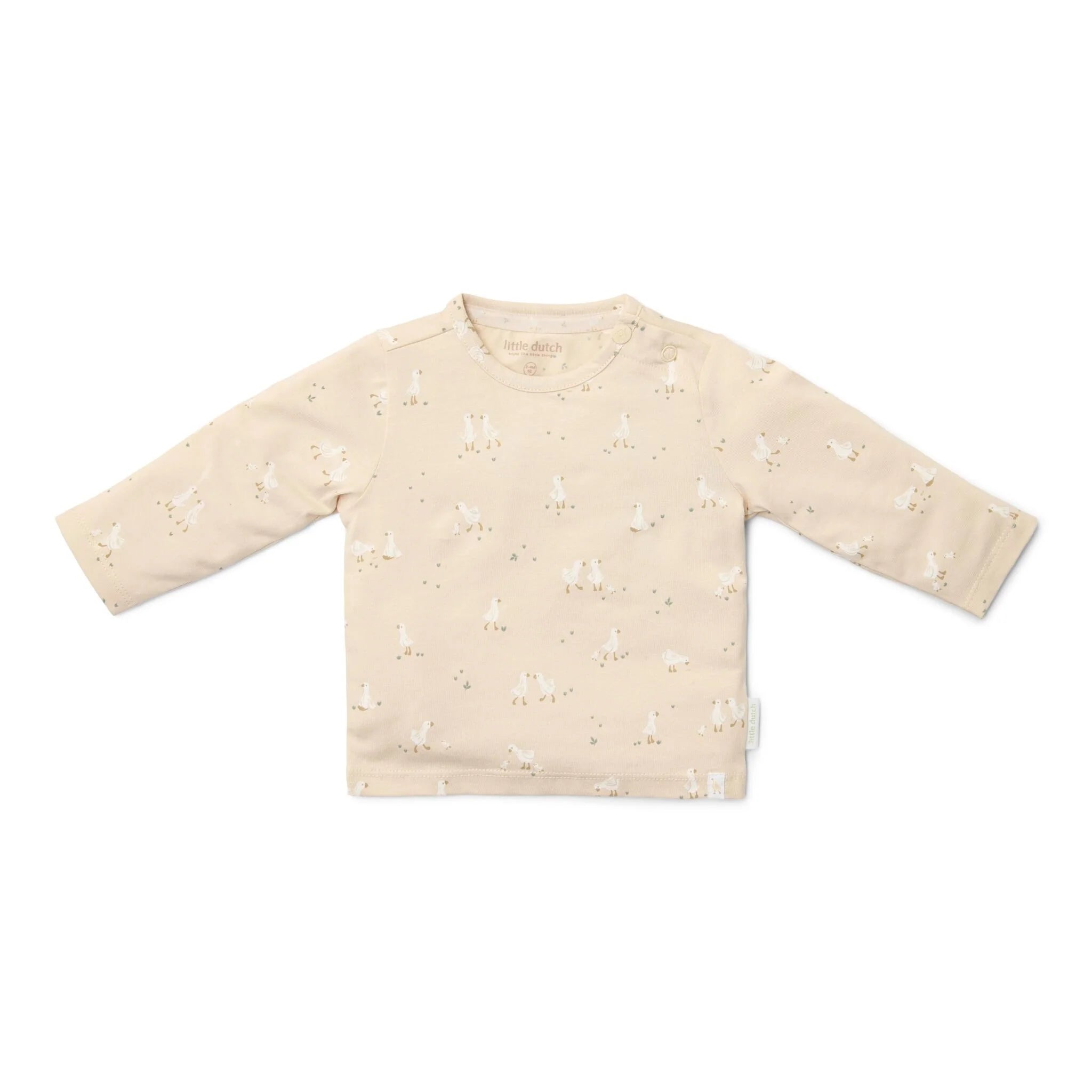 Shirt lange mouw - Beige - Newborn Naturals - Little Goose