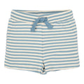 Gestreepte korte broek - Blauw
