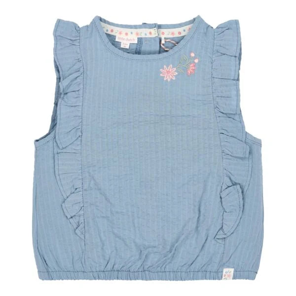 Shirt mouwloos - Blauw