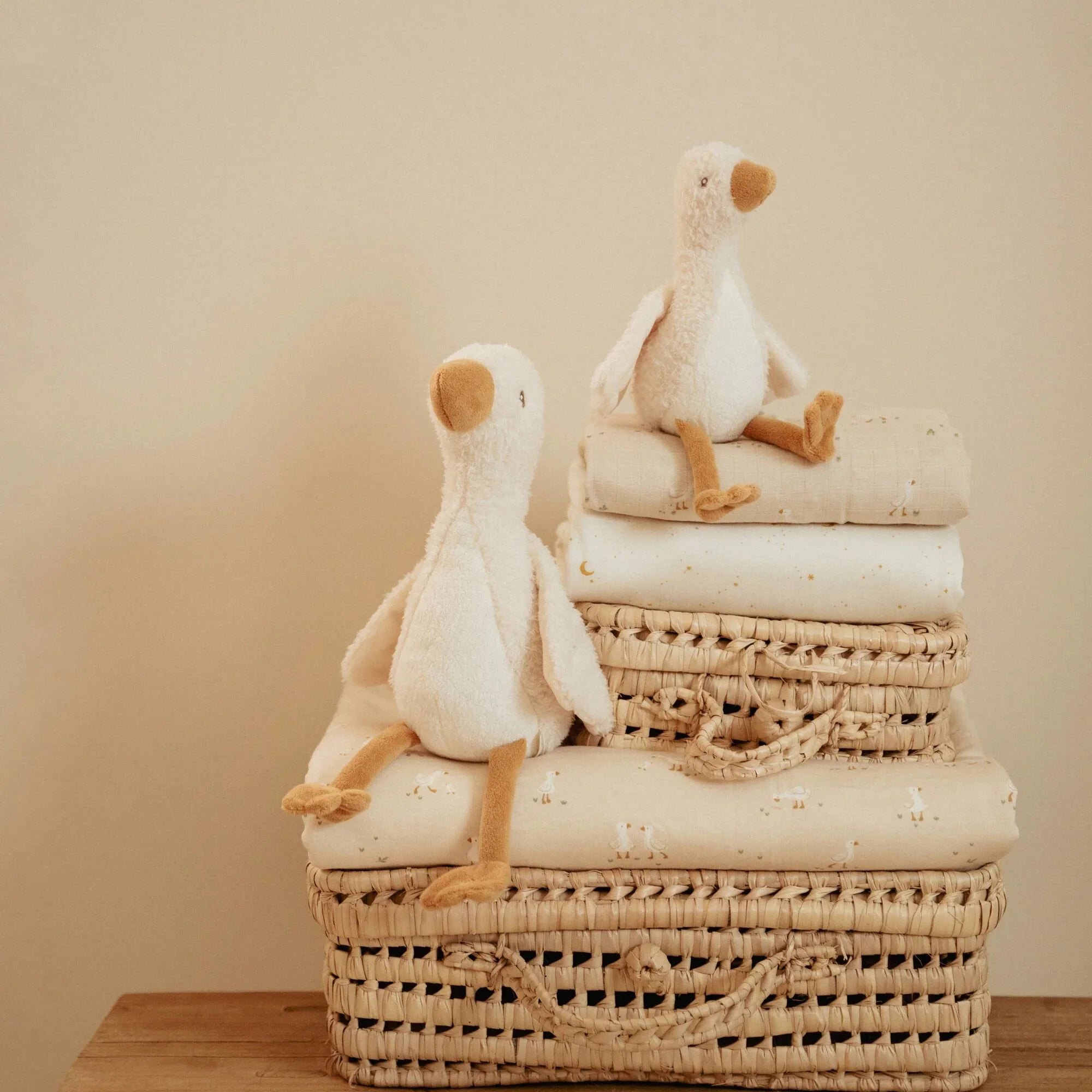 Knuffel Gans 25 cm - Wit - Little Goose