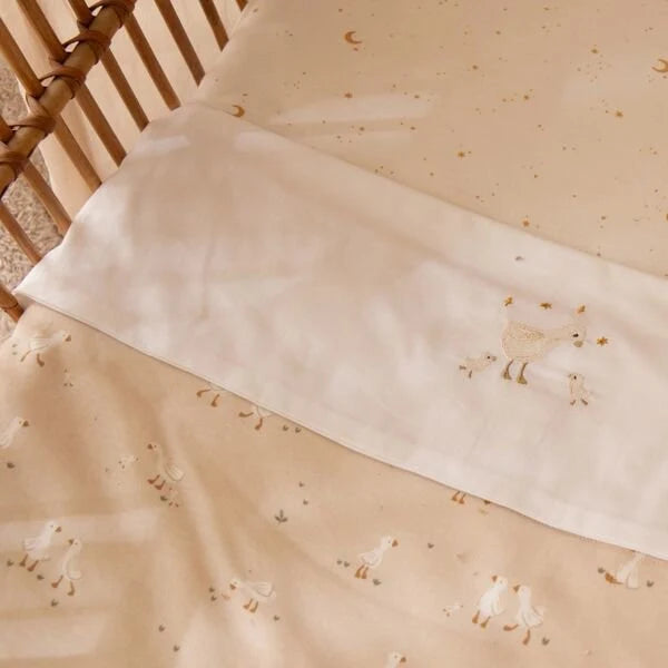 Ledikant deken - Beige - Little Goose - Moon & Stars