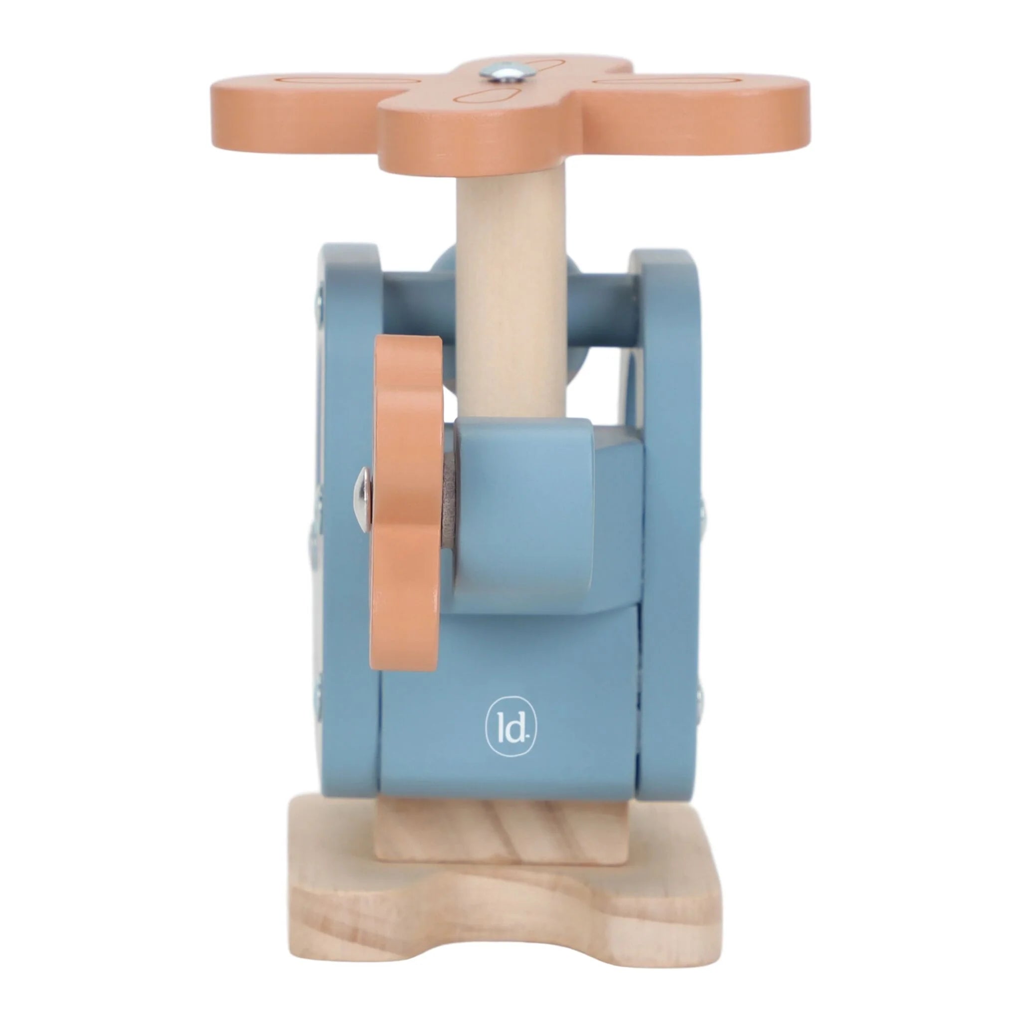 Houten speelgoed helikopter - Blauw