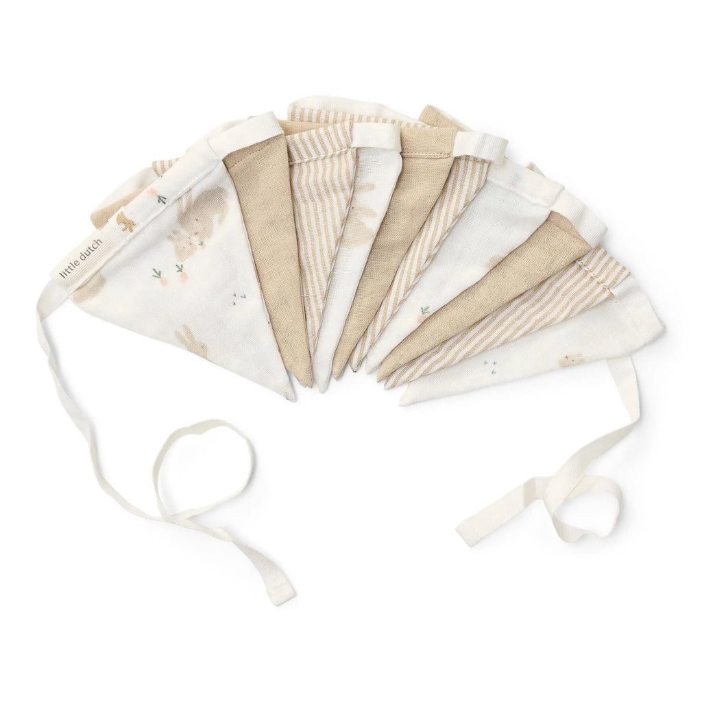 Slinger met vlaggetjes - Wit - Newborn Naturals - Baby Bunny