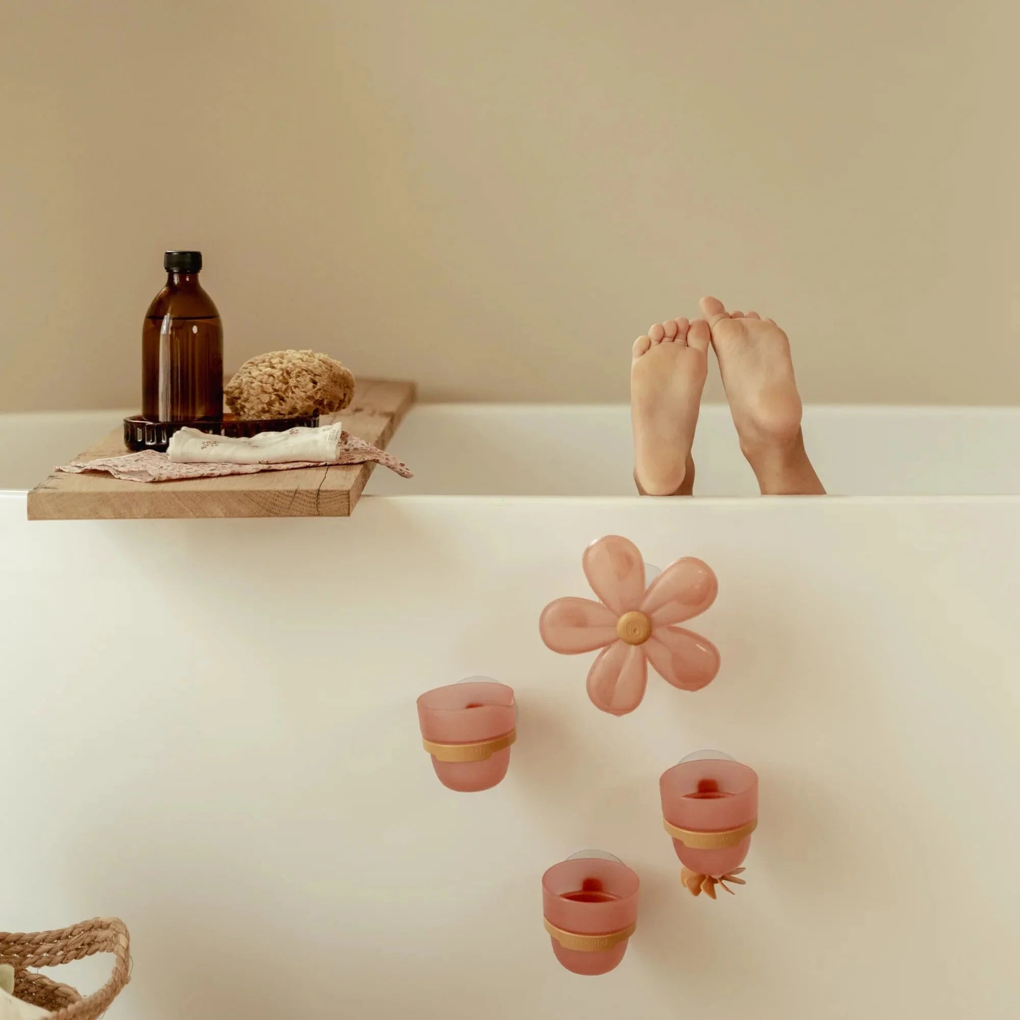 Badwand bekers - roze - Essentials