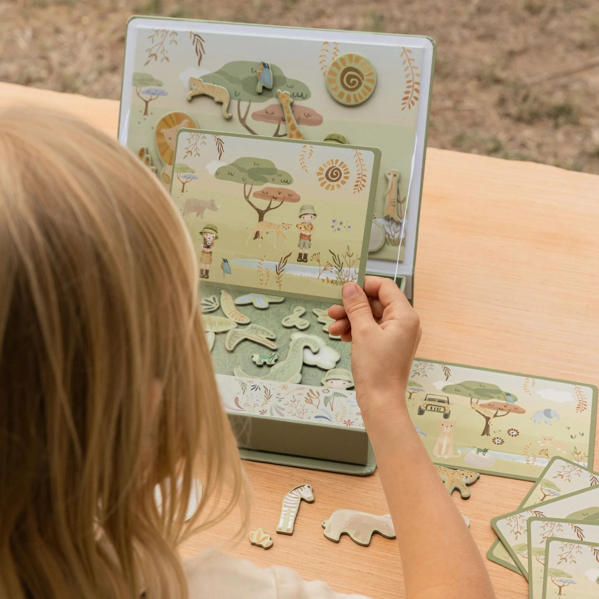 Magnetisch speelbord Safari dieren