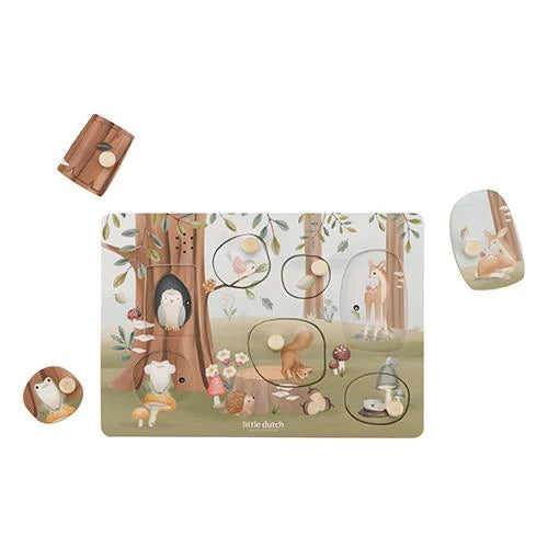 Geluidenpuzzel - Blauw - Forest Friends