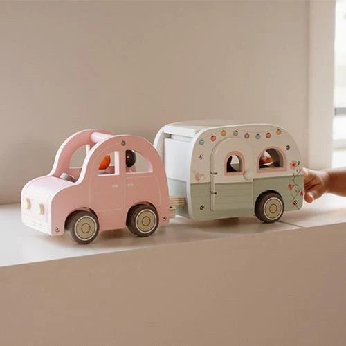 Speelgoed auto met caravan - Meerkleurig - Essentials