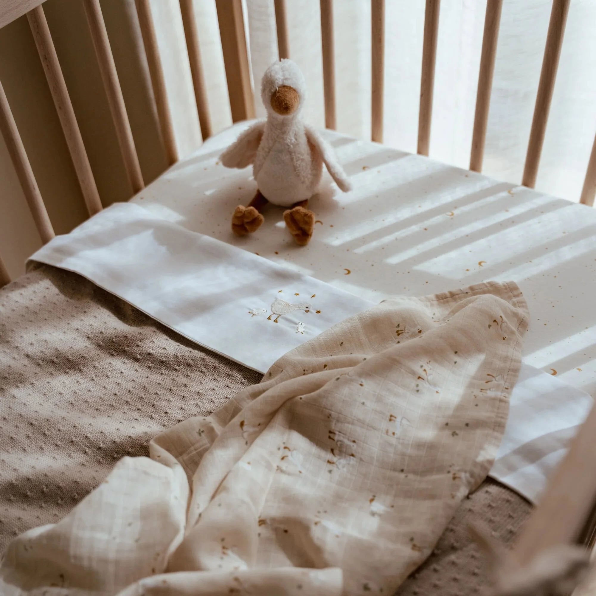 Hoeslaken - Wit - 70 x 140/150 cm - Newborn Naturals - Little Goose