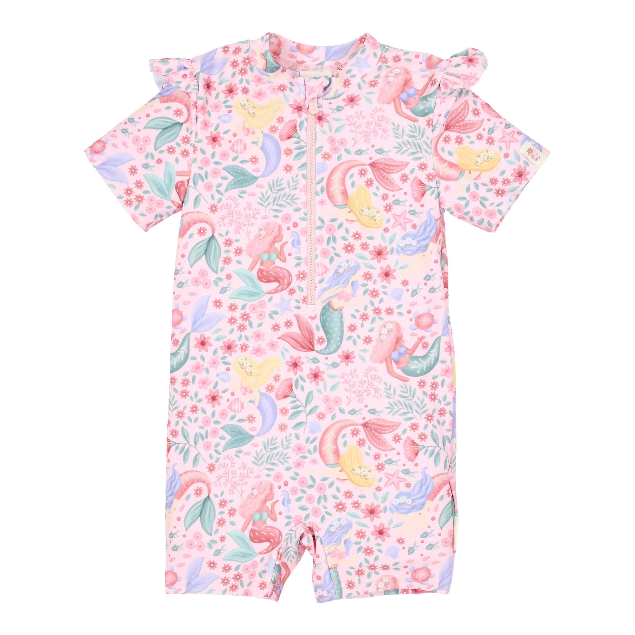 Zwempak korte mouw - Roze - Dreamy Mermaid