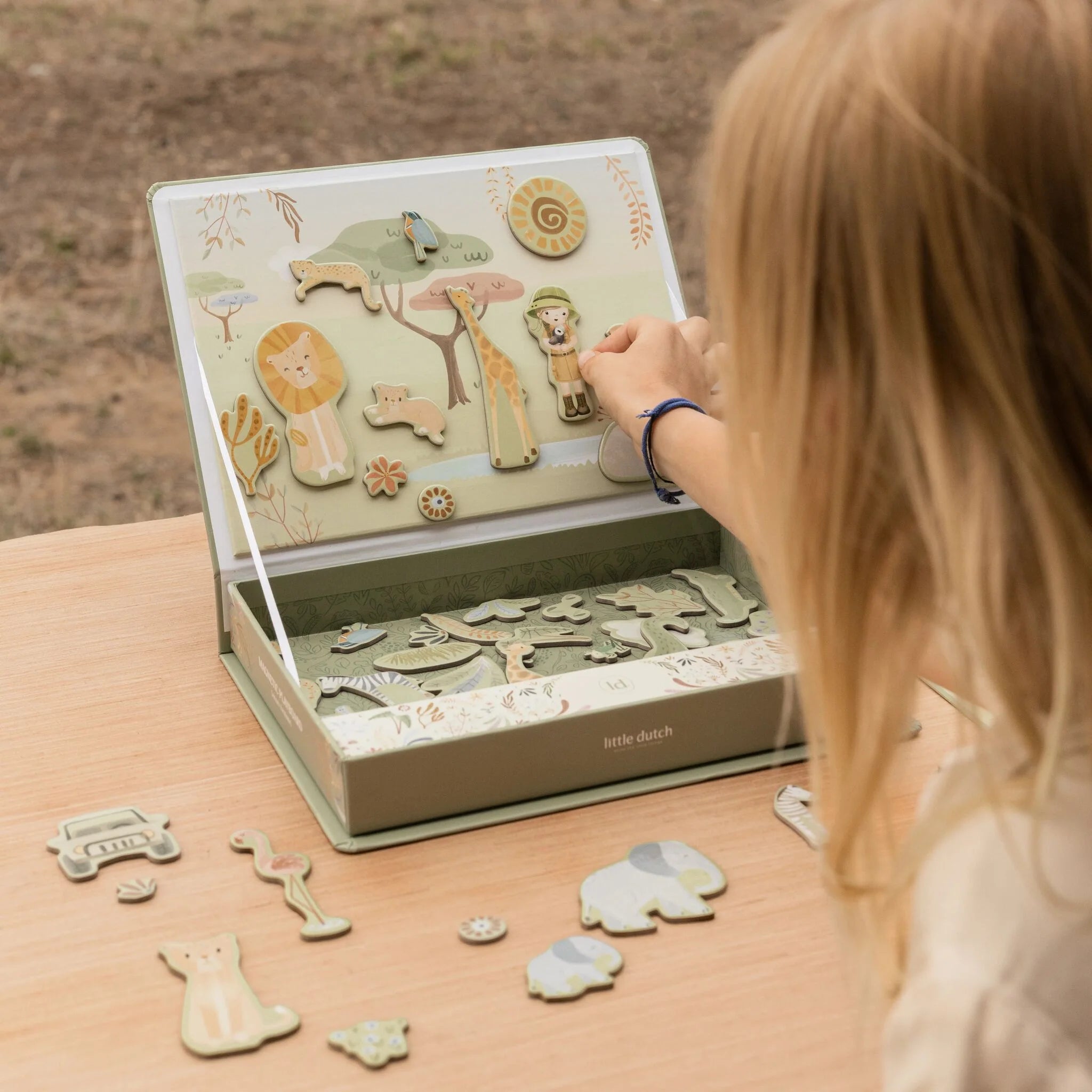 Magnetisch speelbord Safari dieren