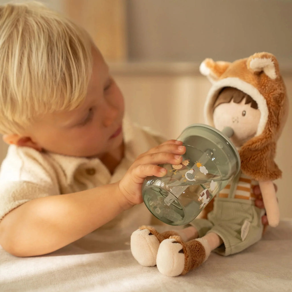Kinderglas 250 ml Met Rietje Little Farm