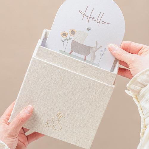 Mijlpaal kaarten - Beige - Baby Bunny - EN