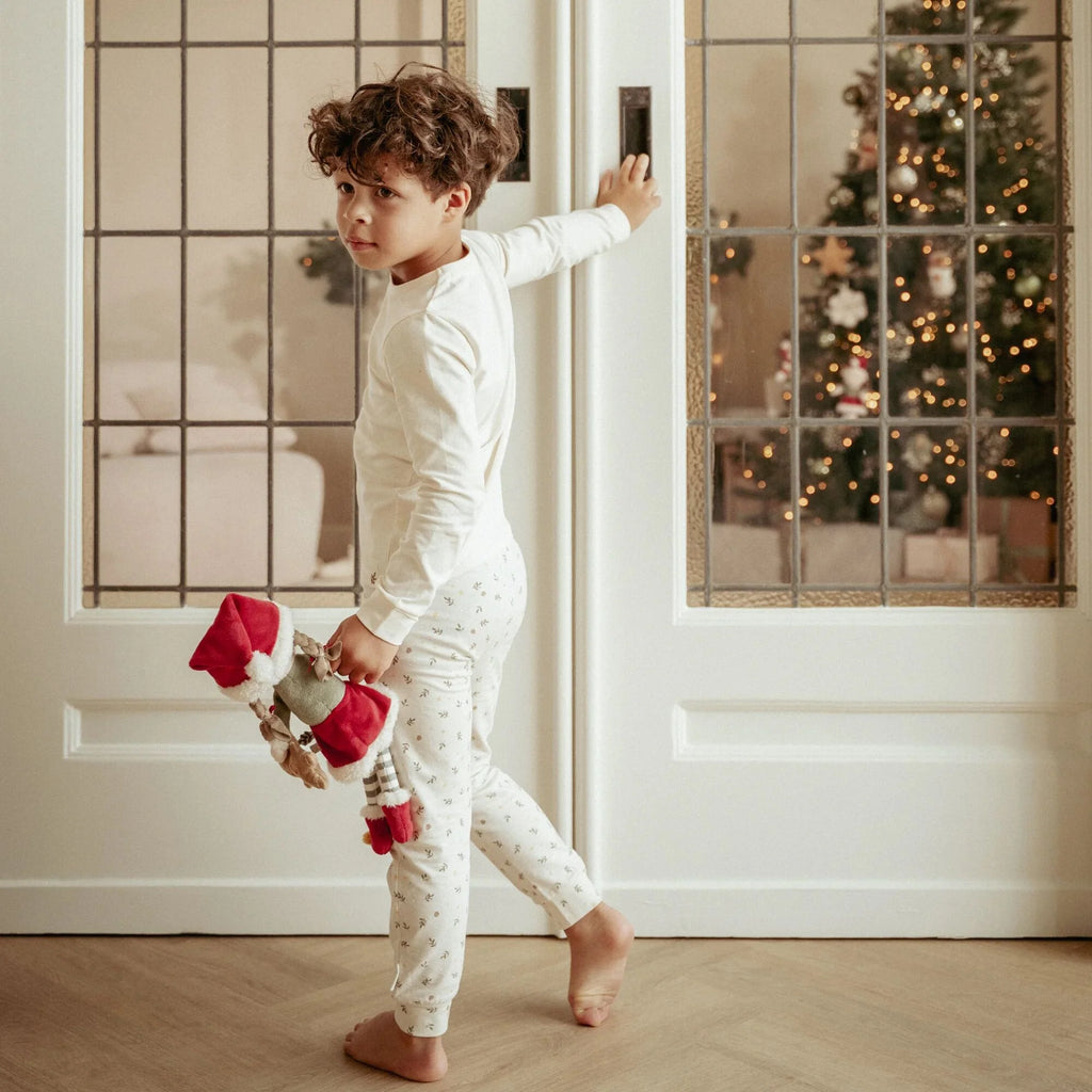 Tweedelige kerst pyjama – Beige