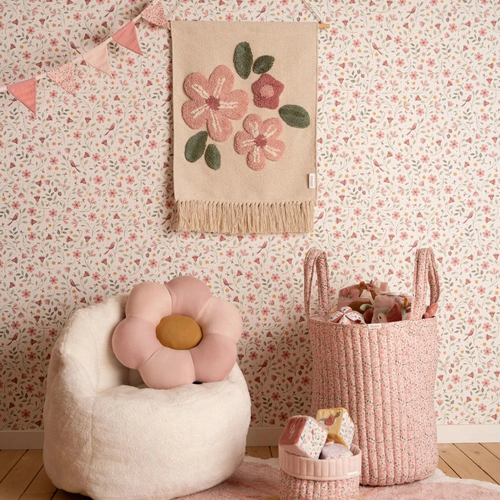 Opbergmand XL - Roze - Fairy Floral