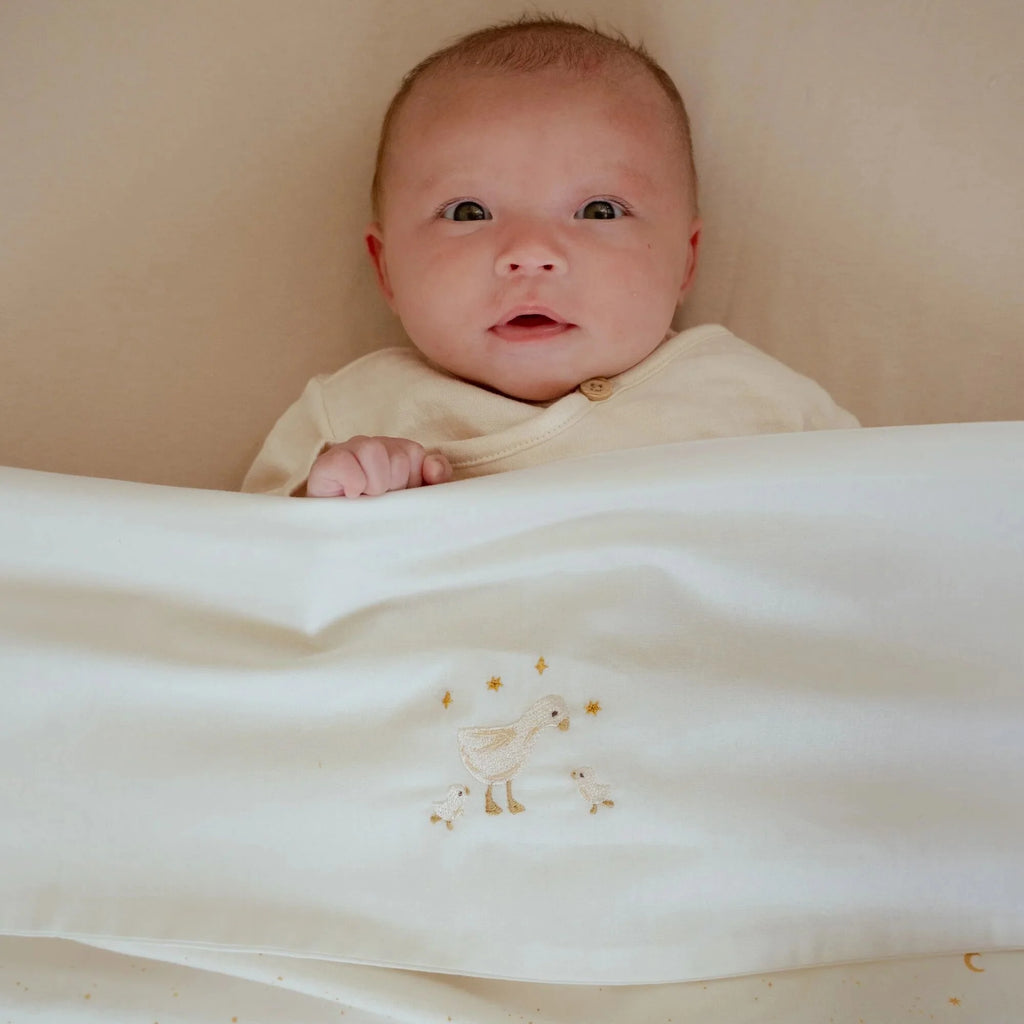 Wieglaken - Wit - Newborn Naturals - Little Goose