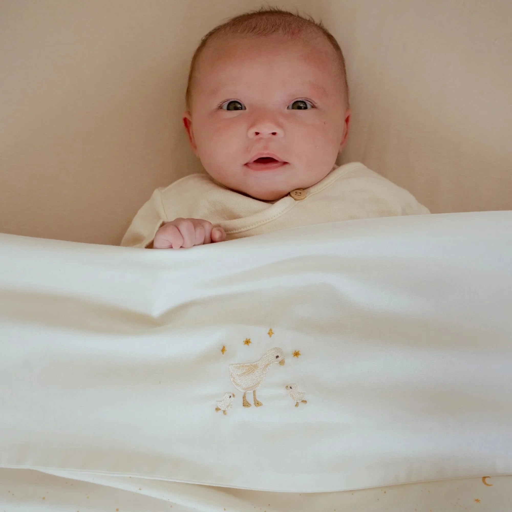 Wieglaken - Wit - Newborn Naturals - Little Goose
