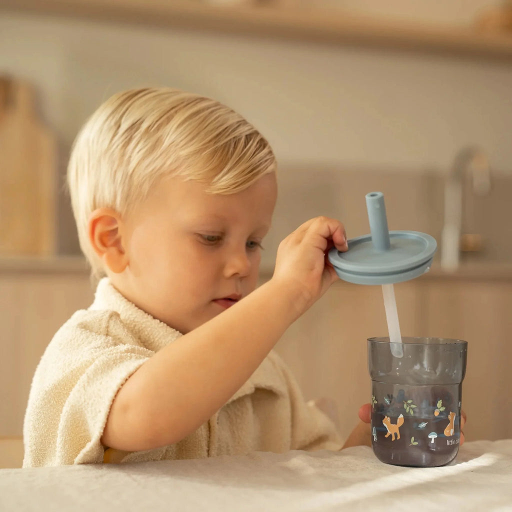 Kinderglas 250 ml Met Rietje Forest Friends