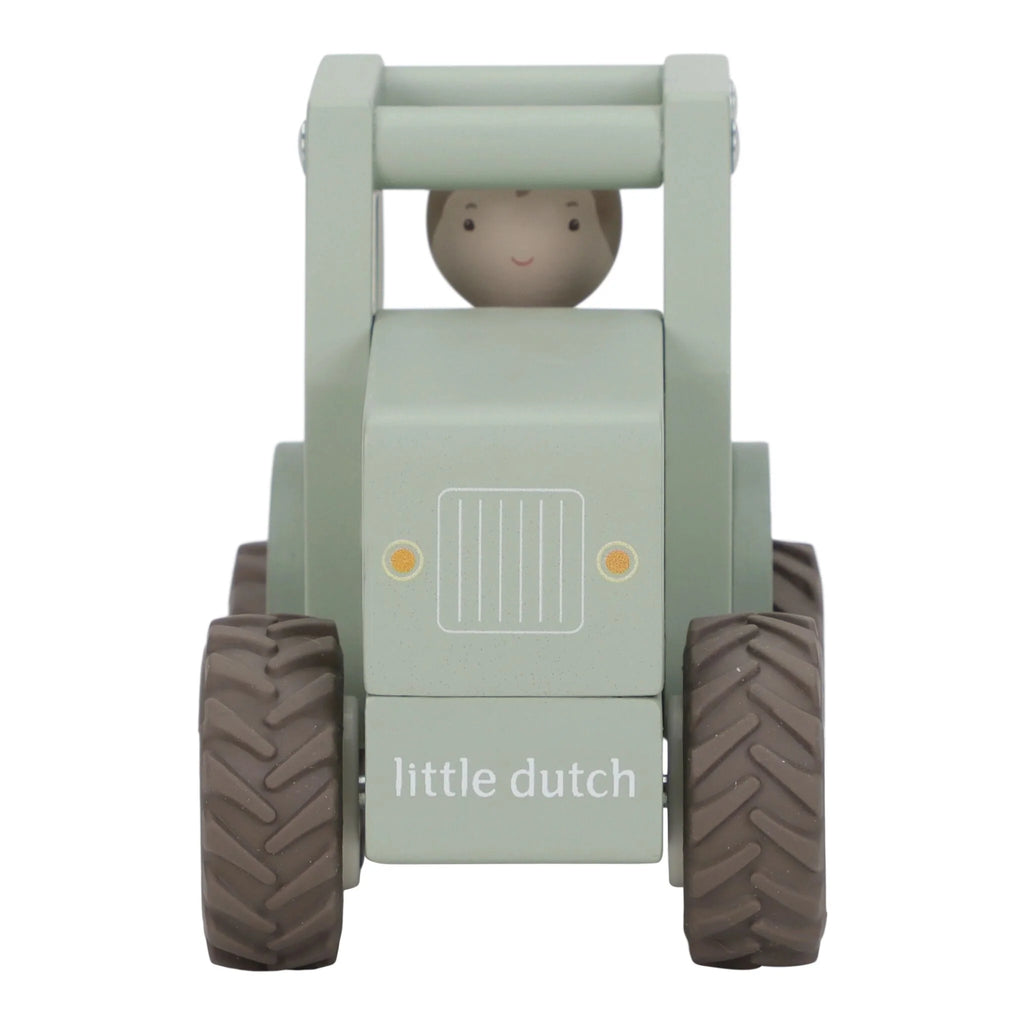 Houten tractor - Groen