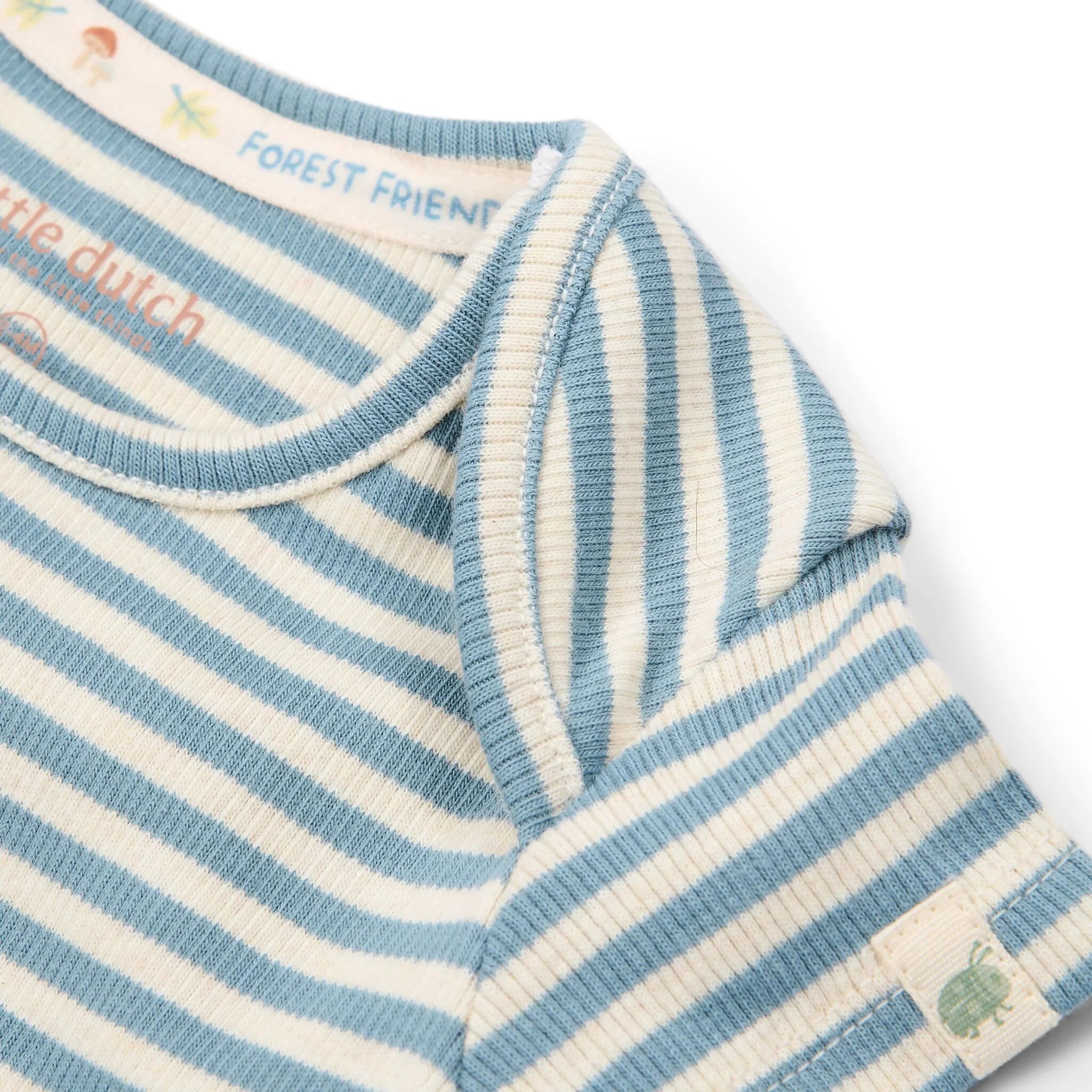 Gestreepte romper korte mouw - Blauw