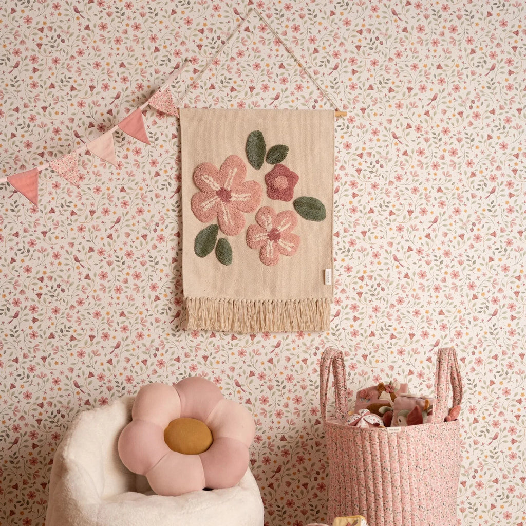 Wandkleed bloem - Wit - Fairy Garden