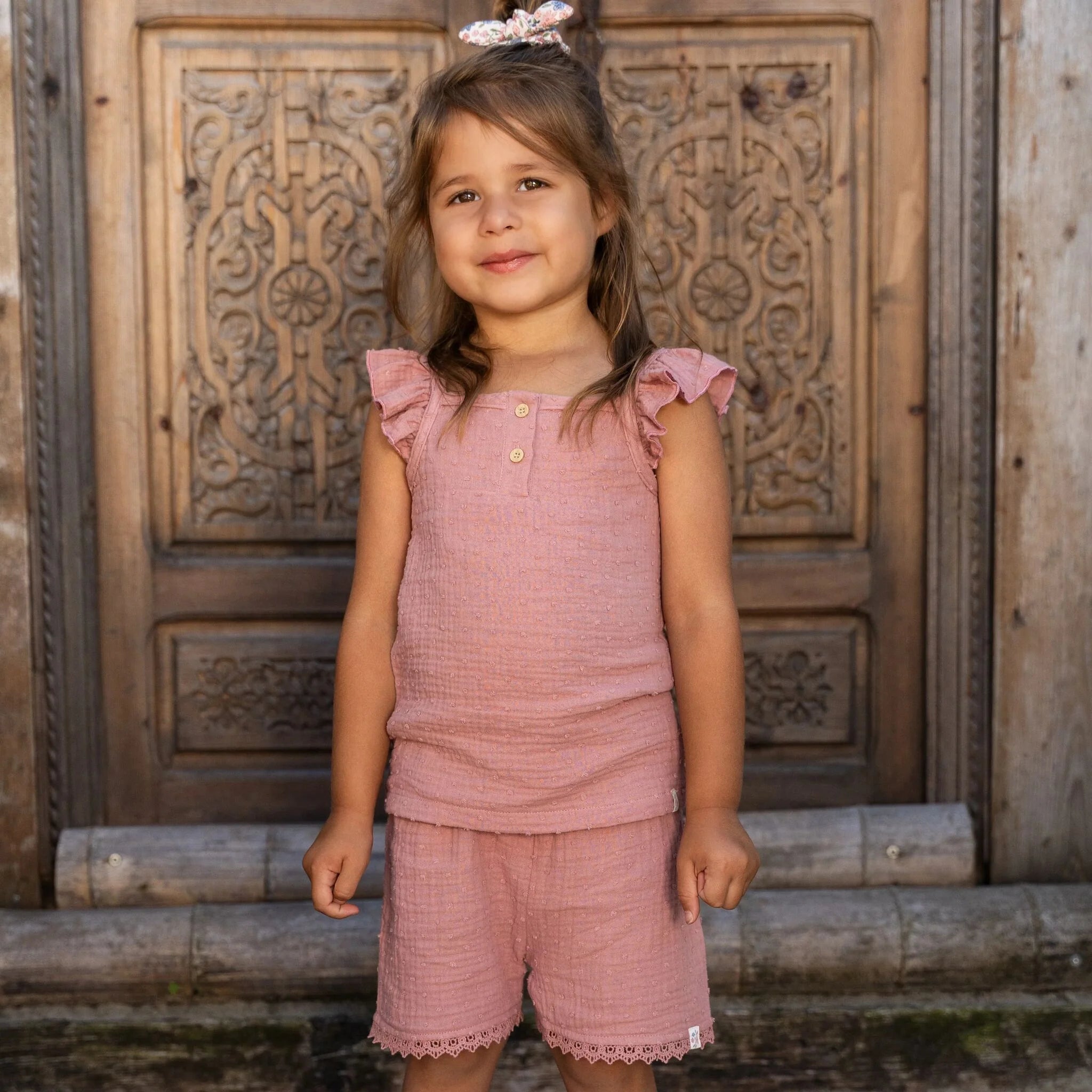 Singlet - Ruches - Roze