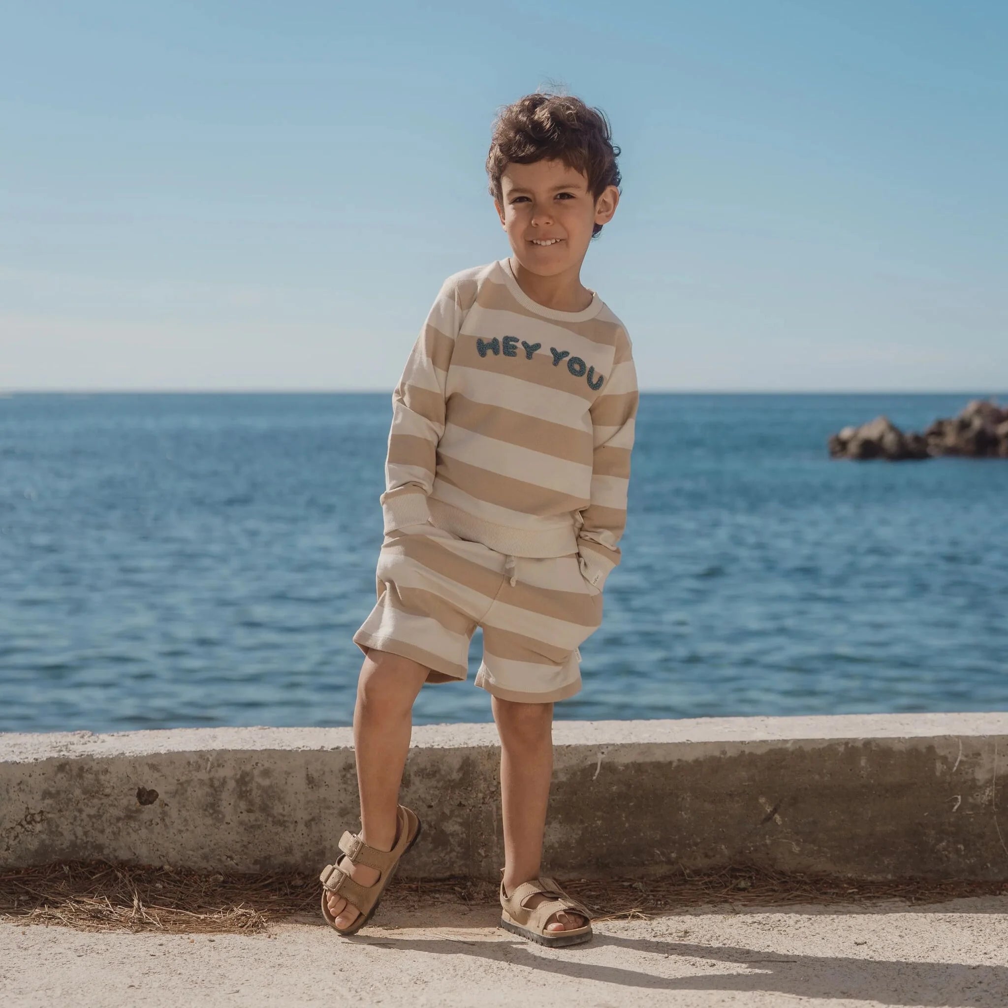 Korte broek - Zand - Biscuit Stripe