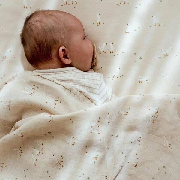 Wiegdeken - Beige - Little Goose - Moon & Stars