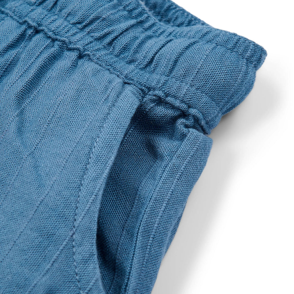 Korte broek linnen - Blauw