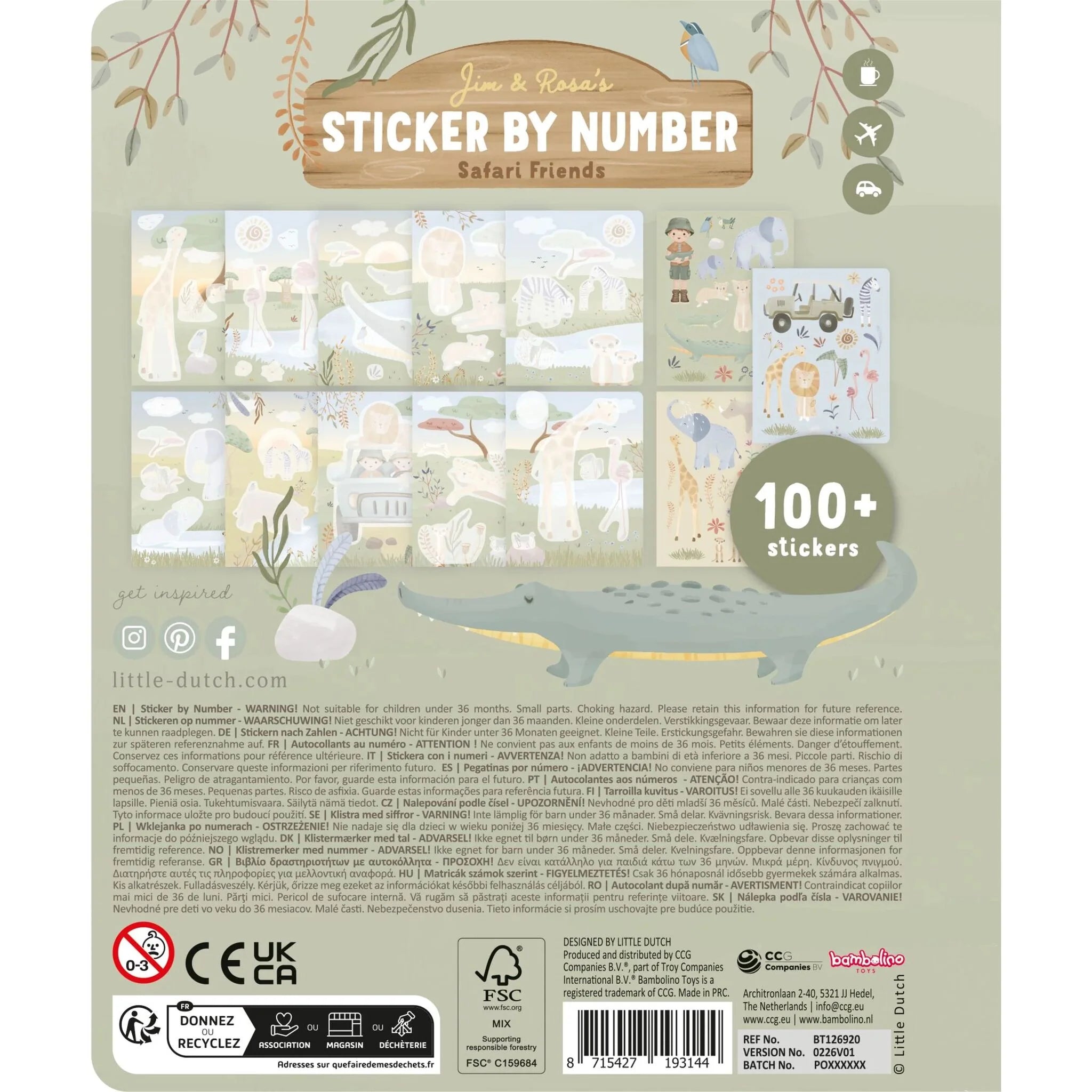 Stickerboek op nummer - Jim