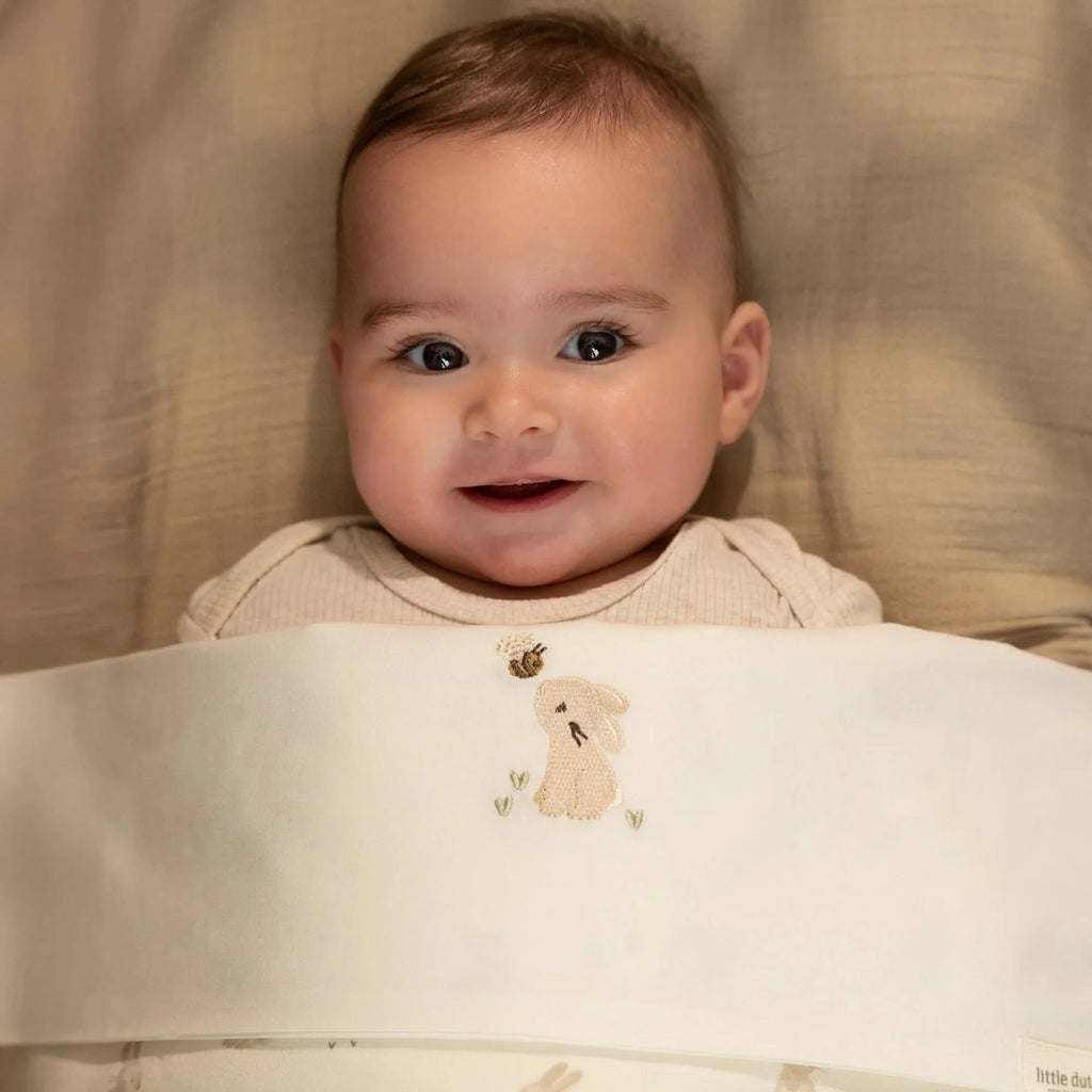 Wieglaken - Wit - Newborn Naturals - Baby Bunny