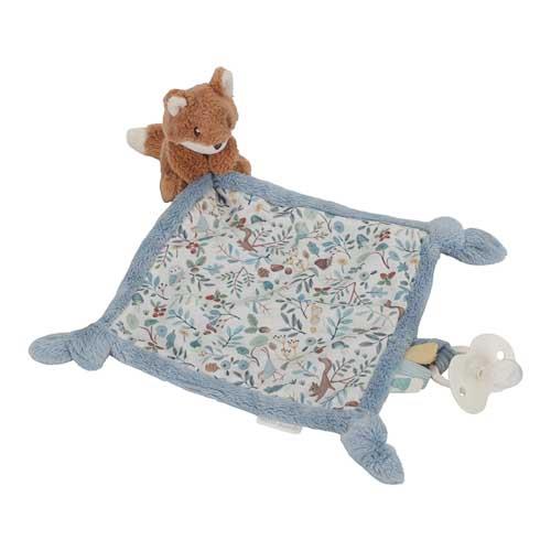 Knuffeldoekje print Vos - Blauw - Forest Friends