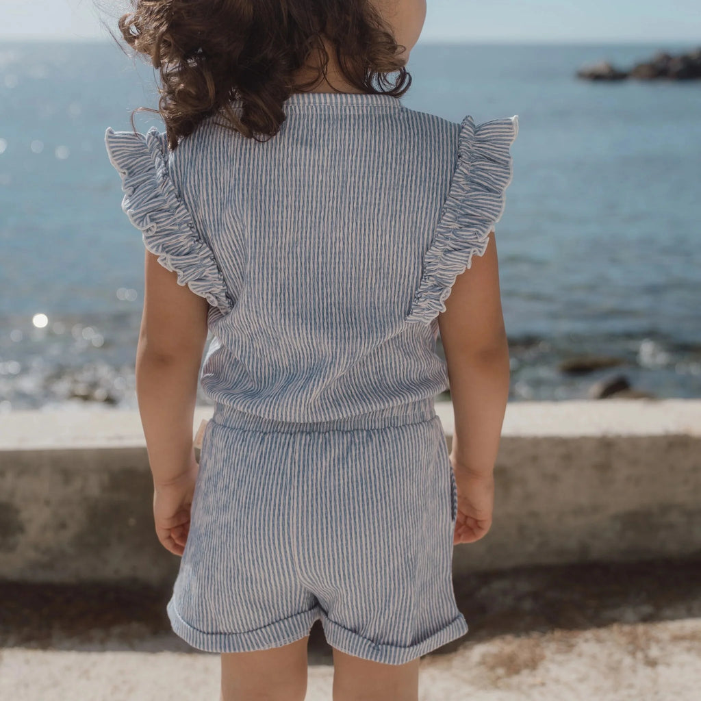 Tuinbroek - Blauw - Denim Blue Stripe