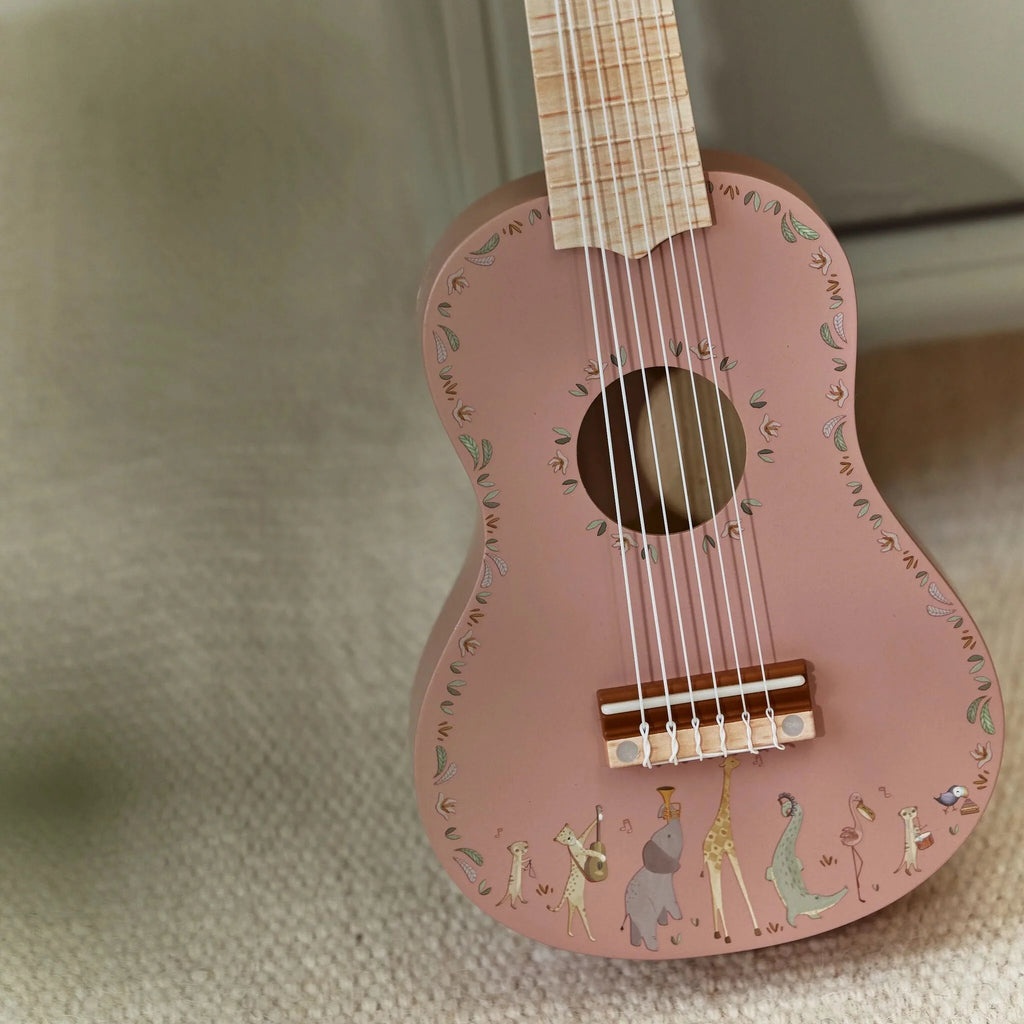 Houten gitaar - Roze - Safari Friends
