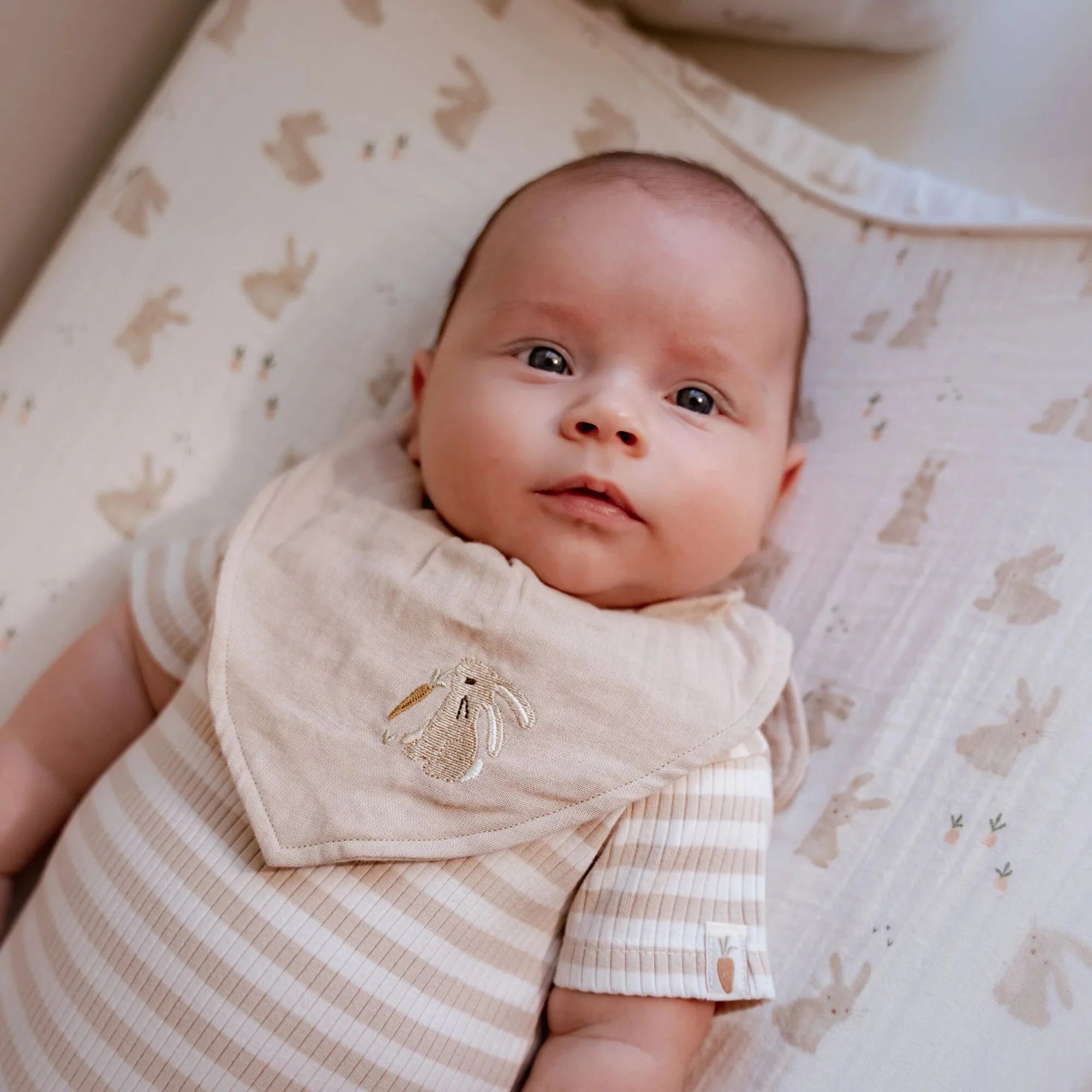 2-pack bandana slab - Wit - Newborn Naturals - Baby Bunny