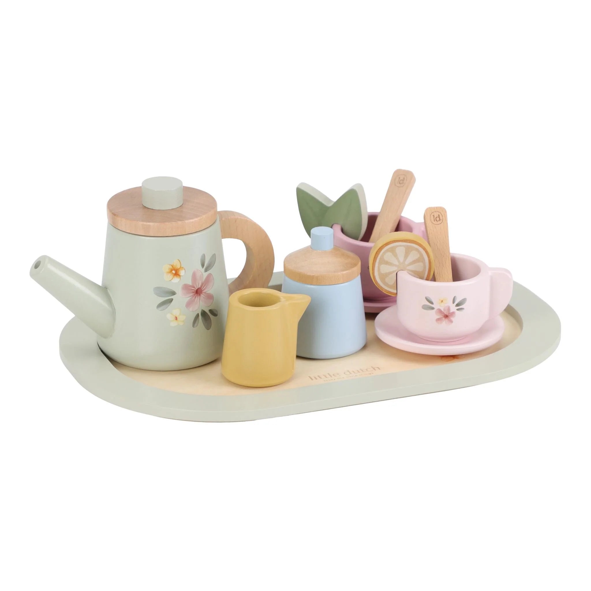 Houten theeservies - Meerkleurig - Essentials