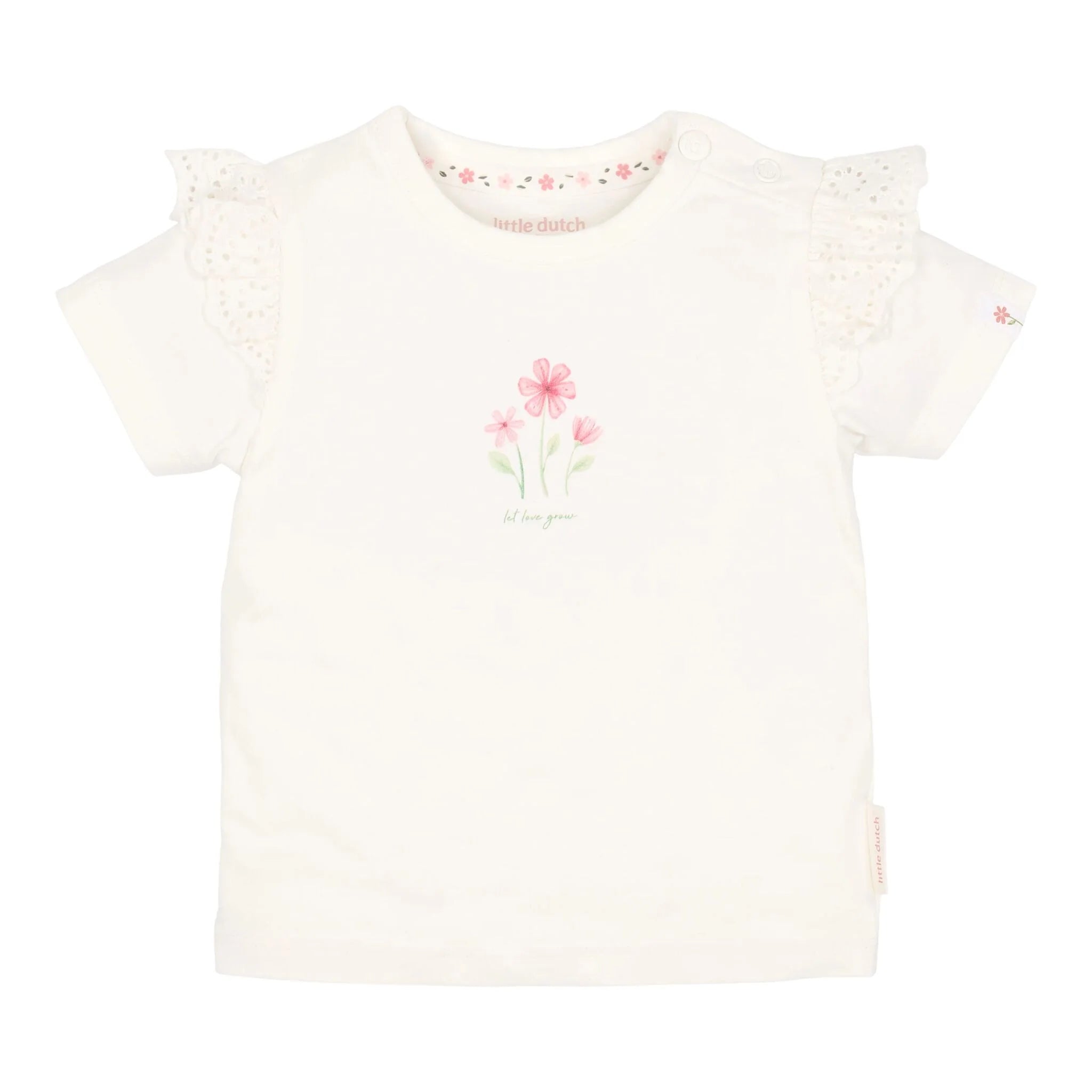 Shirt korte mouw - Wit - Bloemen
