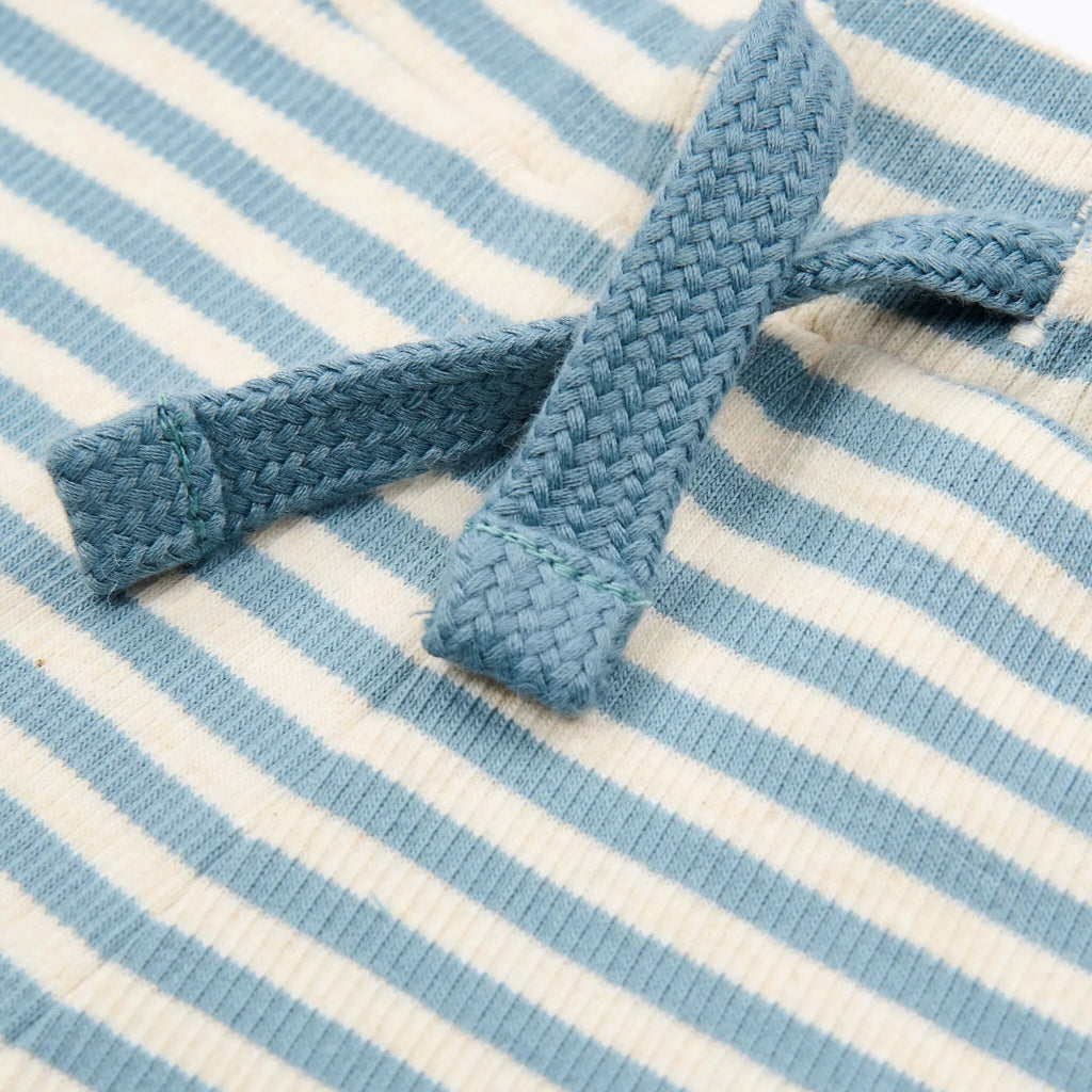 Gestreepte korte broek - Blauw
