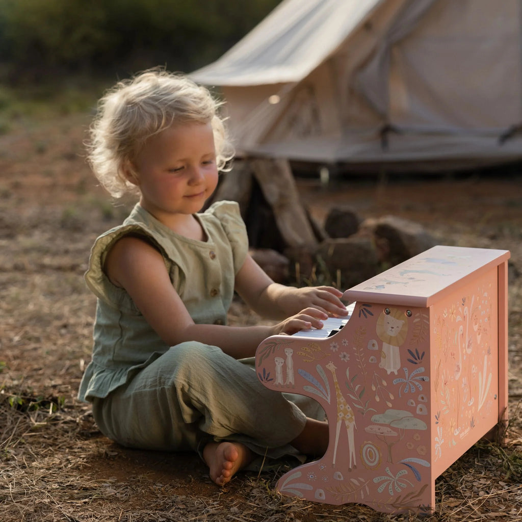 Houten piano - Roze -  Safari Friends