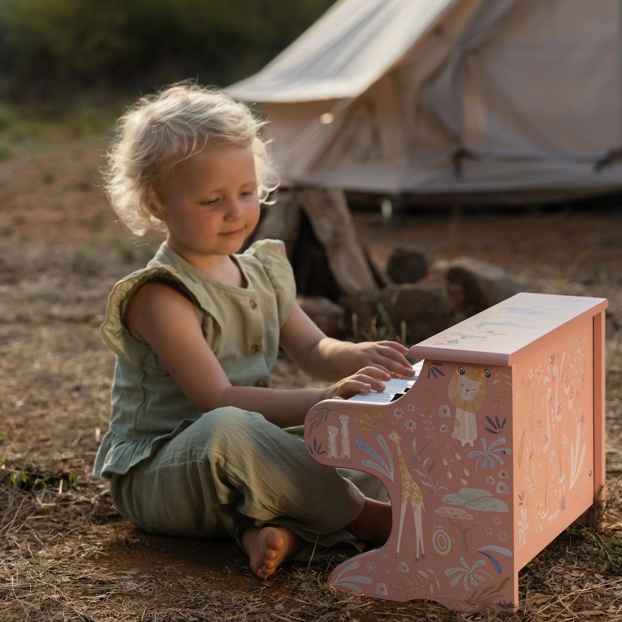 Houten piano - Roze -  Safari Friends
