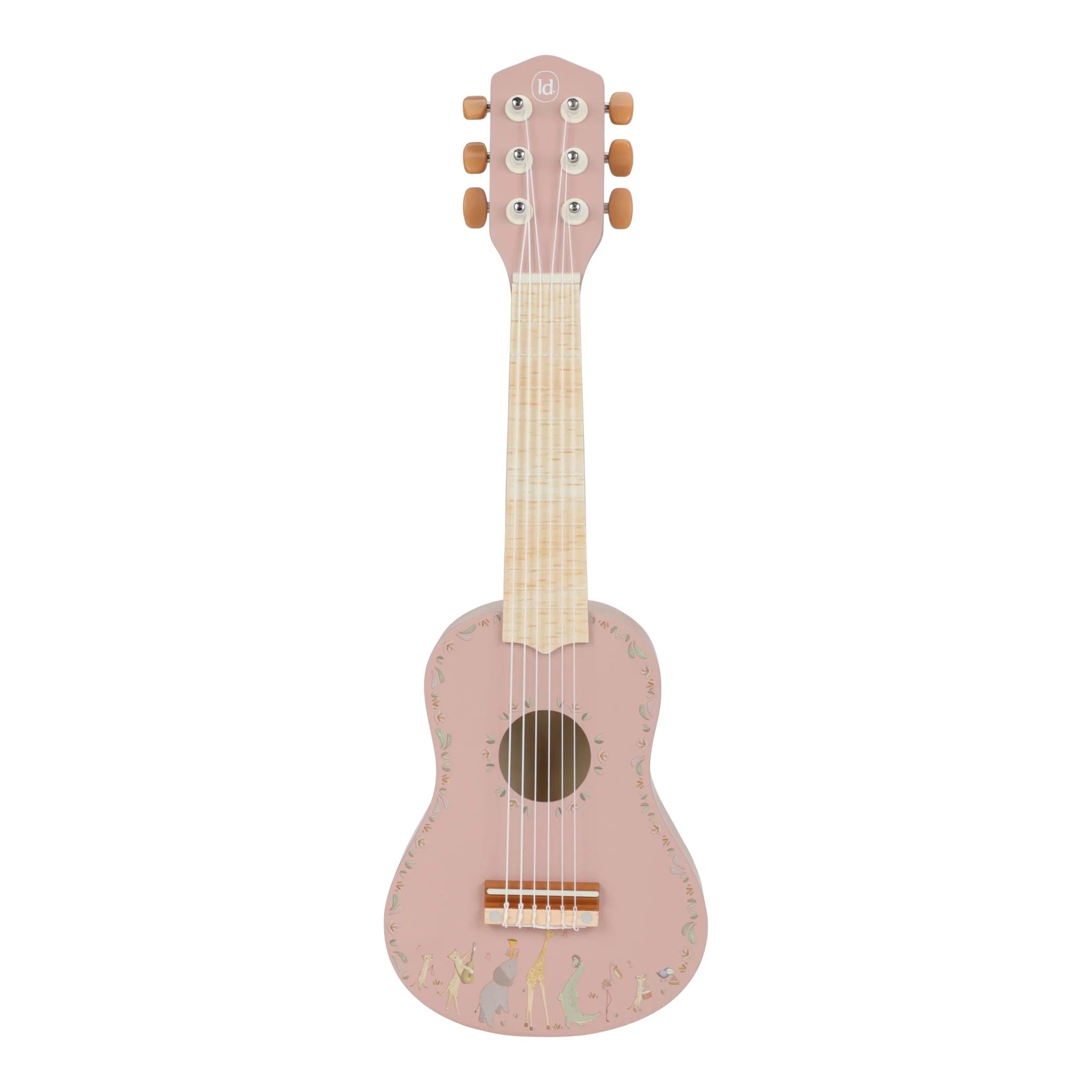 Houten gitaar - Roze - Safari Friends
