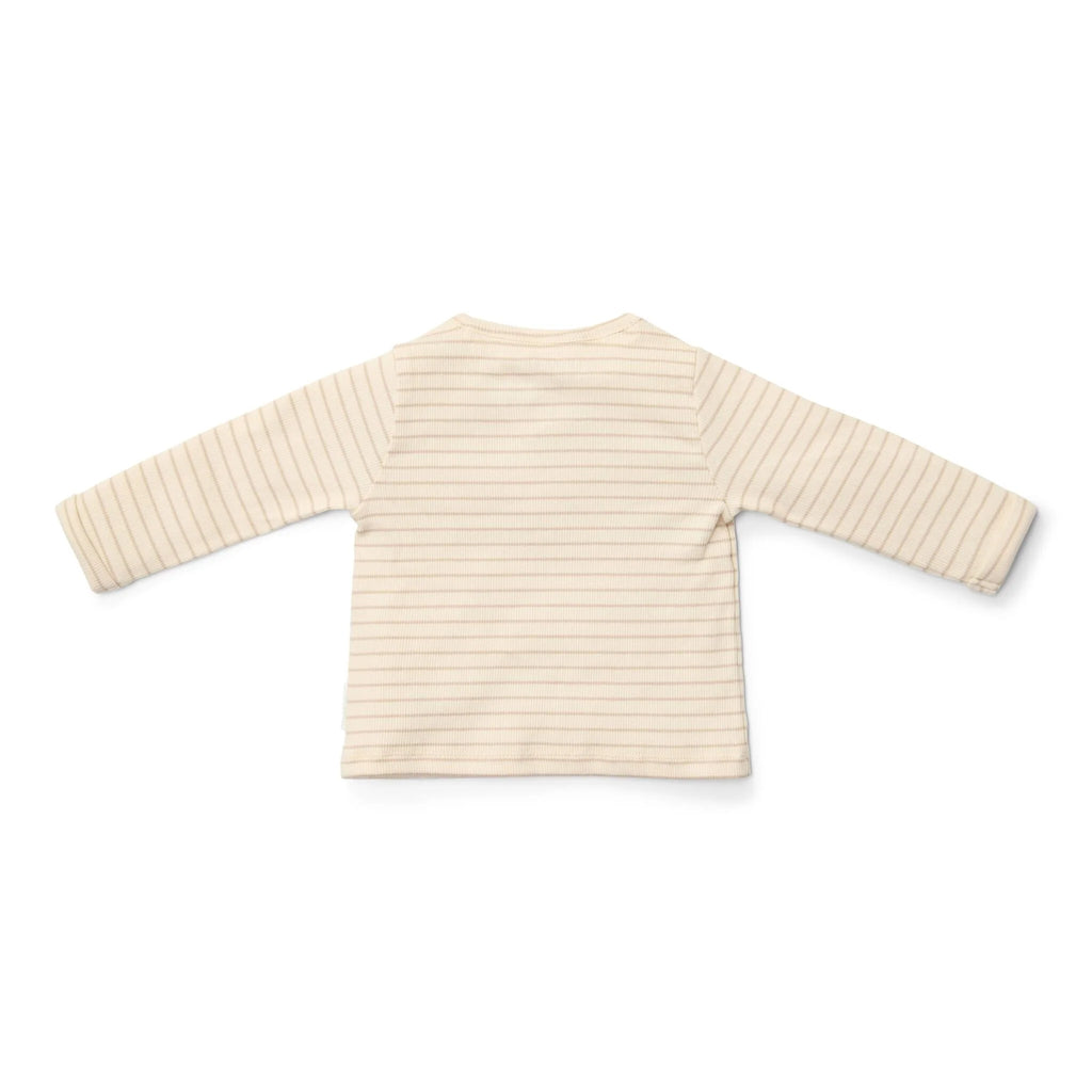 Shirt lange mouw - Beige - Newborn Naturals - Stripe