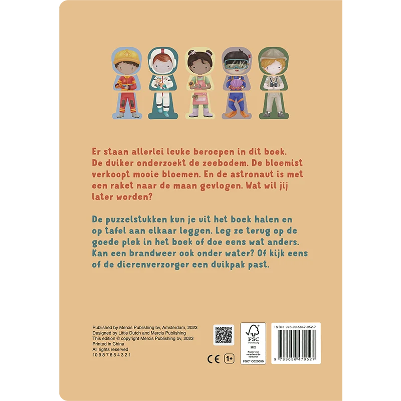 Kinderboek: Mijn puzzelboek - Beroepen - NL
