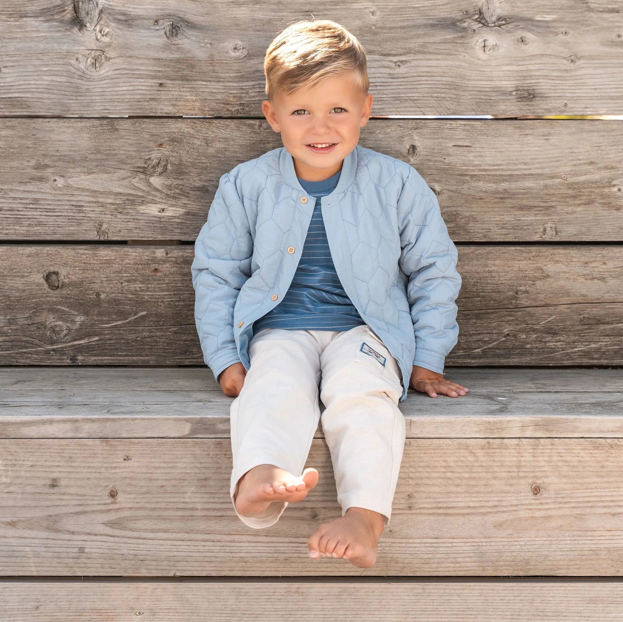 Shirt korte mouw - Blauw - Indigo Stripe