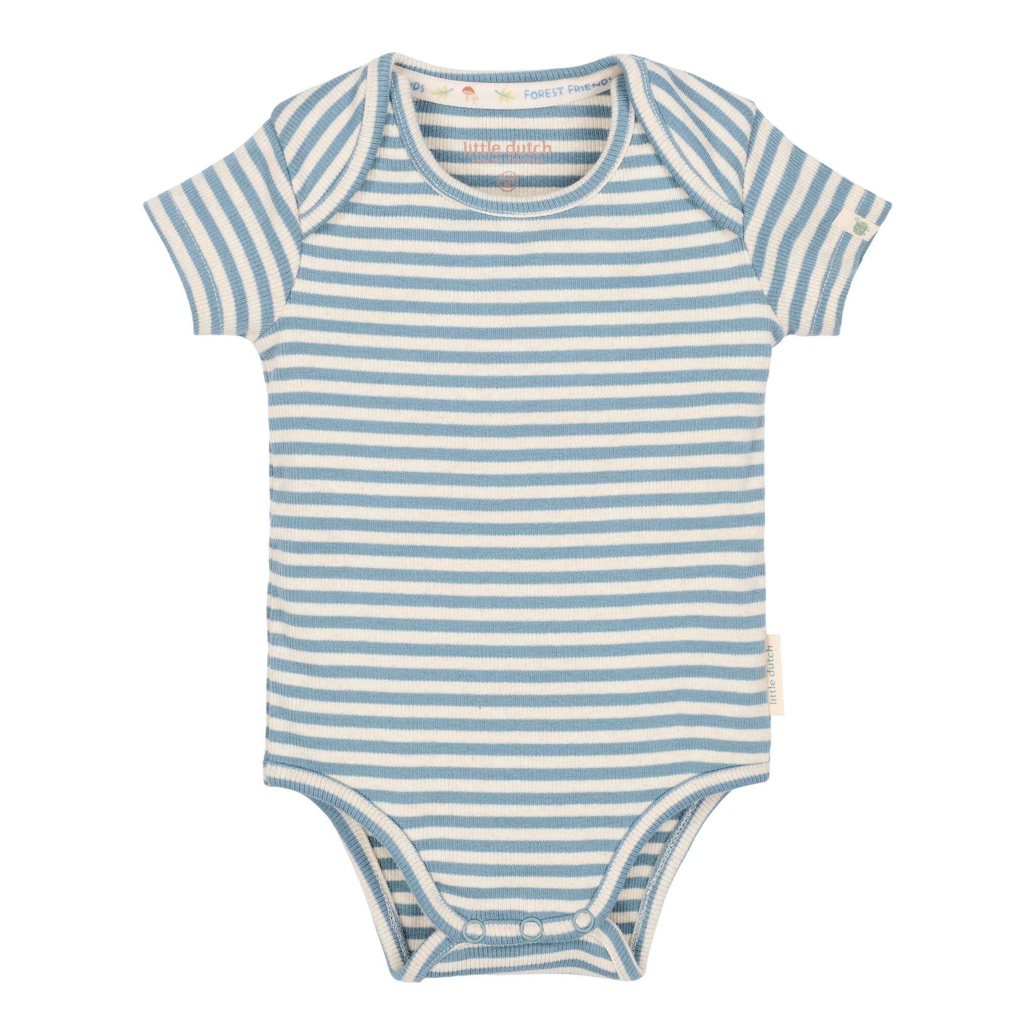 Gestreepte romper korte mouw - Blauw
