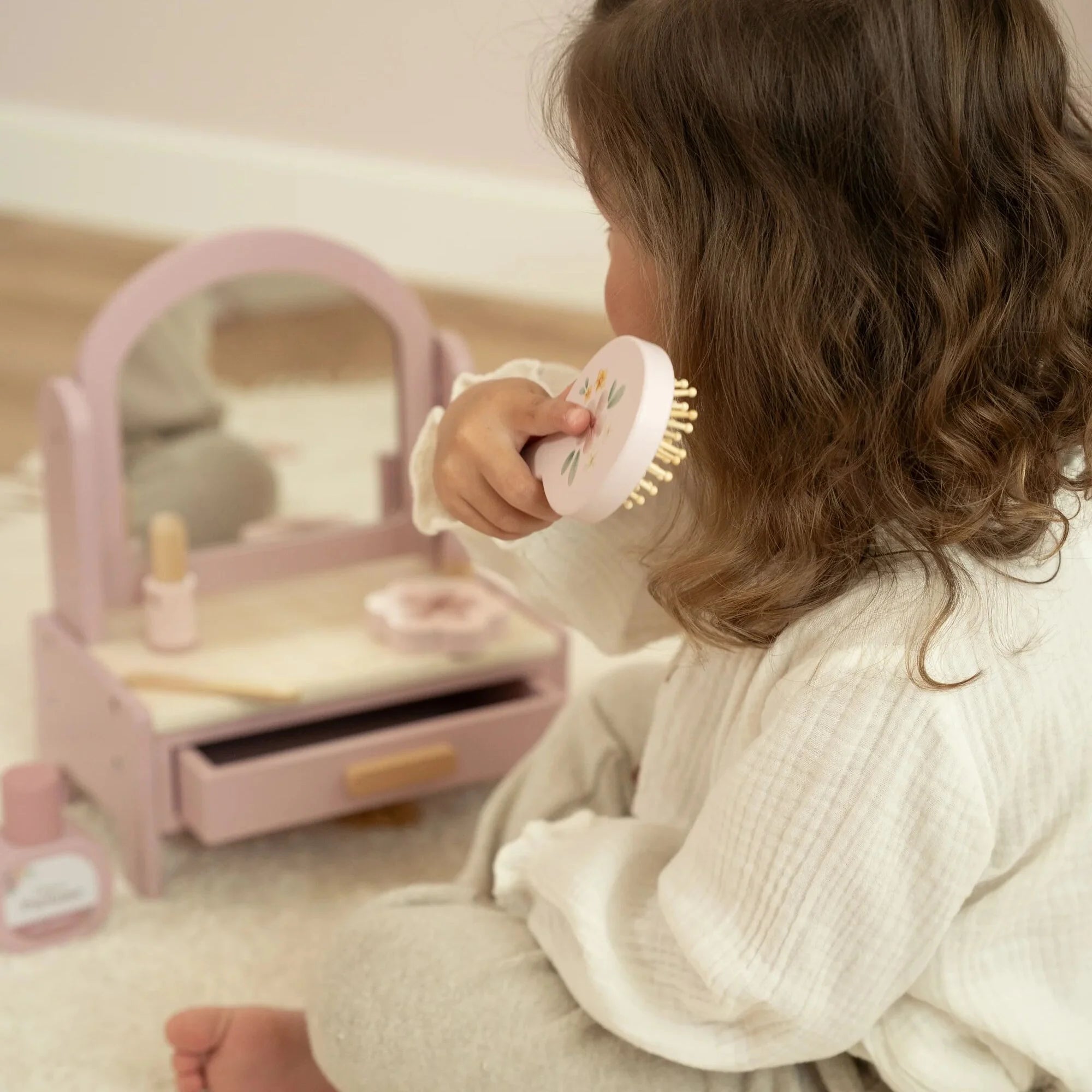Houten kaptafel - Roze - Essentials
