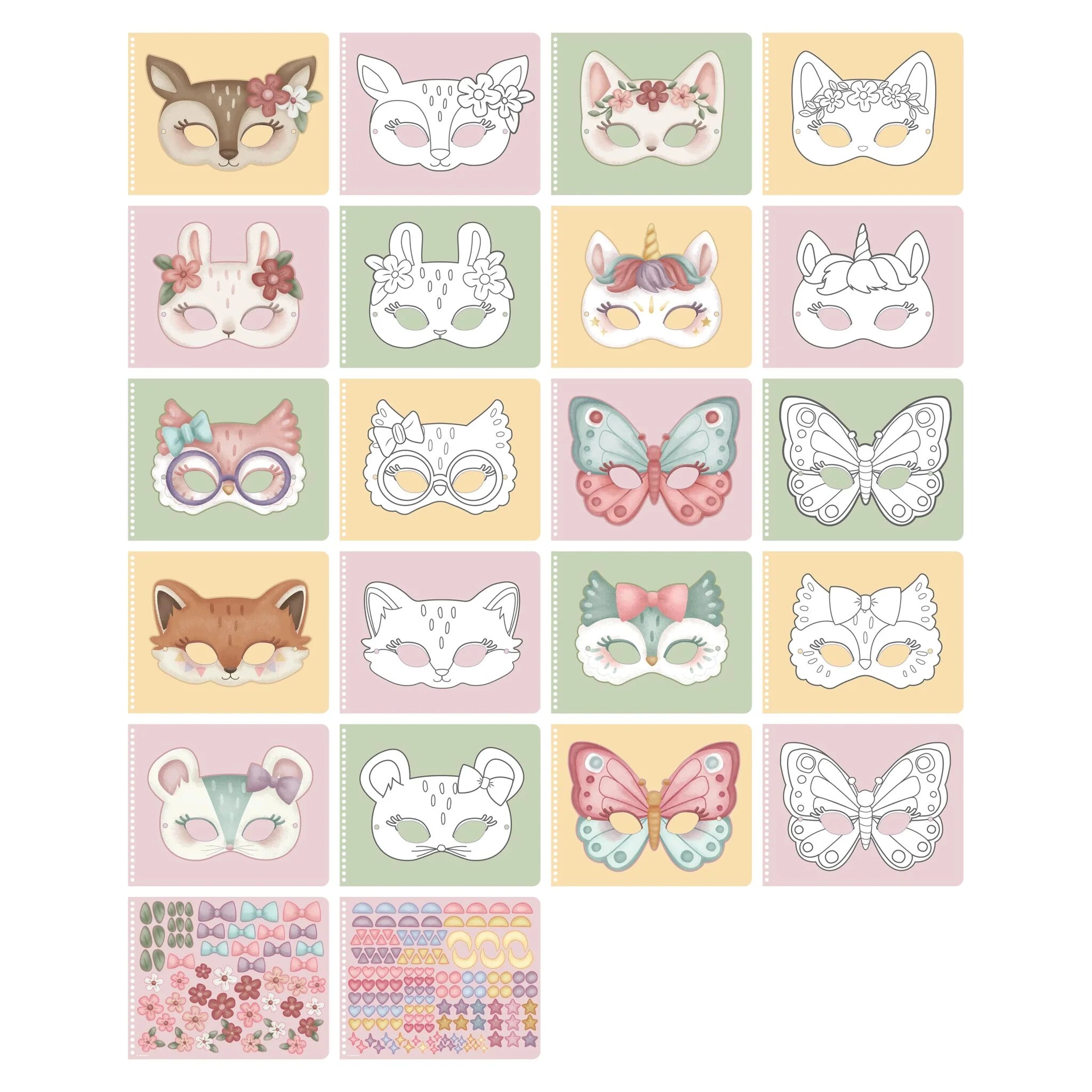Knutselboek maskers - Rosa
